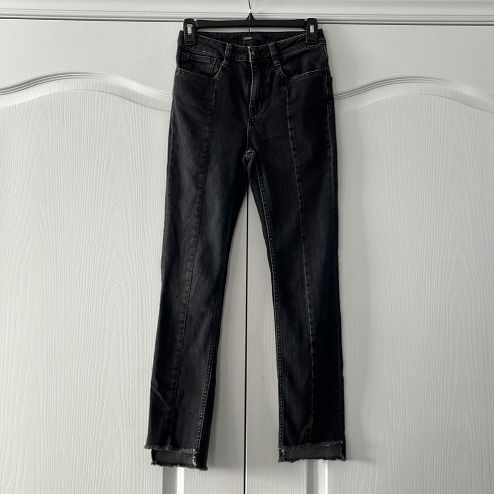 Maje Black Straight-Leg Jeans